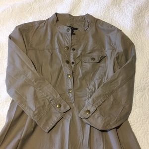 Gap maternity khaki shirt dress